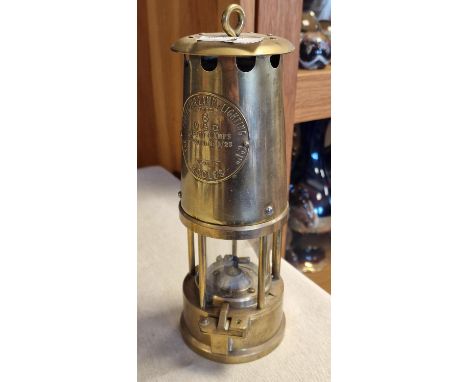 Eccles Protector Miners Lamp, Type 6 M&amp;Q - 25cm high