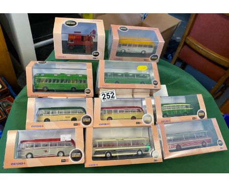 Oxford Ominbus Collection of 10 Diecast Model Toy Bus Lorry Car 1:76 Scale Includes Regional Varieties Southdown, East Kent, 
