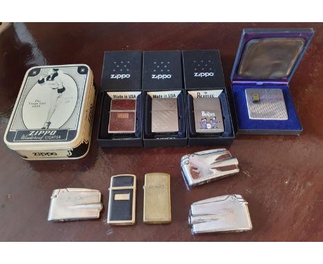 Vintage Zippo Lighter Collection inc Beatles lighter