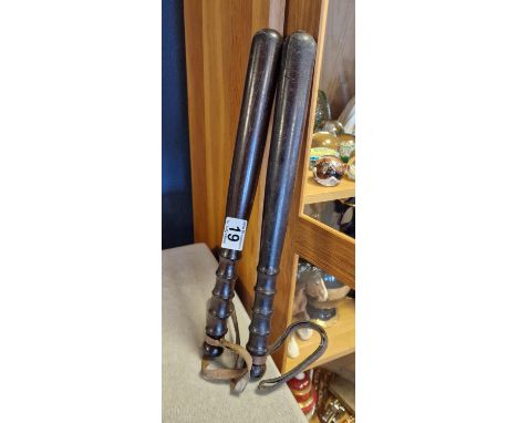 Police Truncheon Vintage Pair - 40cm long