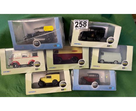 Oxford Automobile Company 2 Austin Cars &amp; Oxford Commercial Collection Of 5 Model Toy Lorry Car Diecast Includes British 