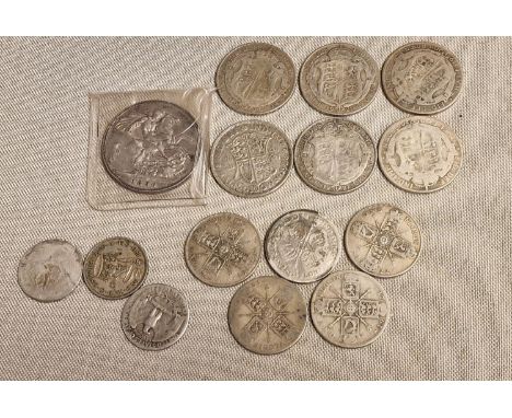 Silver British Currency Collection of Half Crowns, Florins Shillings etc, all pre 1946 - 184g total