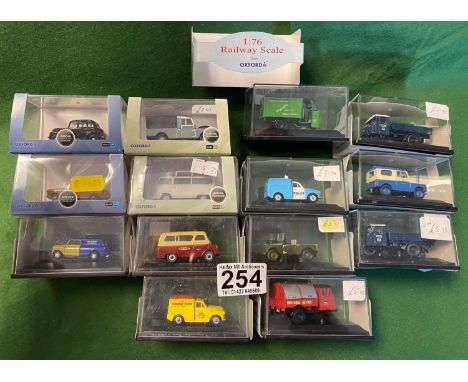 Oxford Commercials Collection of 14 Diecast Miniature Model Toy Lorry Car 1:76 Scale Includes British Coal, Police, The Eveni
