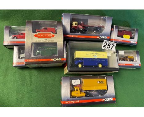 Corgi Trackside Collection Of 8 Diecast Model Toy Car Lorry Includes Regional Varieties Bradford, Huddersfield &amp; London P