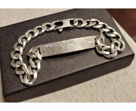 Silver (Sterling 925) Identity Curb Bracelet - 24.4g