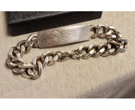 Silver (Sterling 925) Identity Curb Bracelet - 59.6g