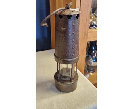 Thomas Williams of Aberdare Miners Lamp - no 298, 32cm high