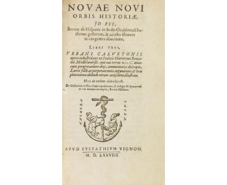 Girolamo Benzoni   Novae novi orbis historiae, id est, rerum ab Hispanis in India occidentali gestarum, &amp; acerbo illorum 