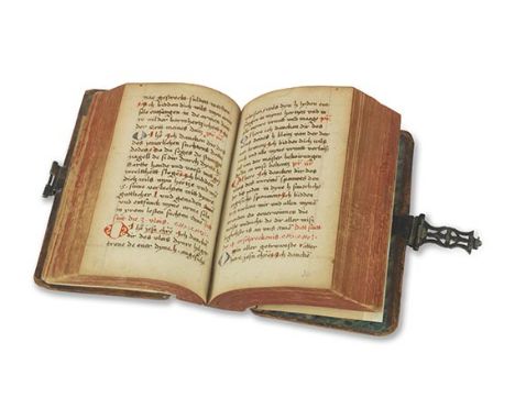 Niederdeutsches Gebetbuch    Manuskript auf Papier in niederdeutscher Sprache. Köln, um 1550. - Umfangreiches Gebetbuch-Manus