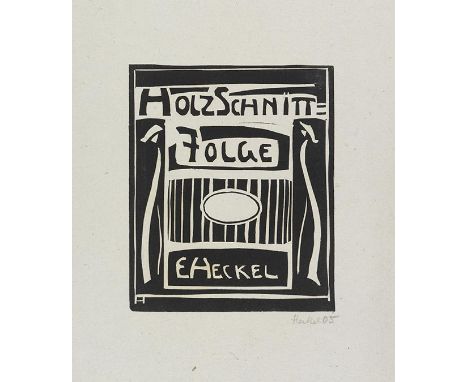 Erich Heckel    Holzschnittfolge. Orig.-Holzschnitt. Monogrammiert im Stock 'H'. Signiert und datiert unten rechts. 1905. Auf