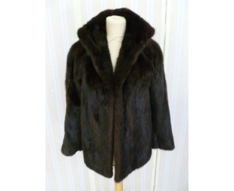 A vintage 'BlackGlama'&nbsp; three quarter length black mink jacket