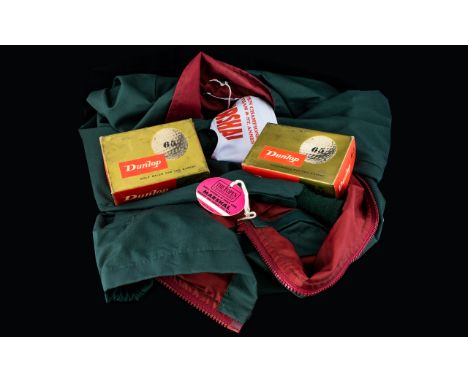 Golfing Interest 1996 Royal Lytham Open Championship Official Marshals Jacket. Racing green cotton/nylon golfing jacket with 