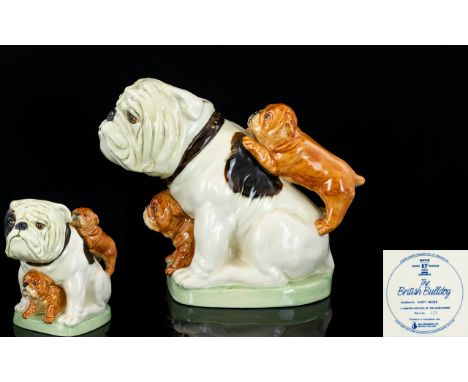 Kevin Francis - Ceramics Hand Painted Ltd and Numbered Edition Ceramic Figure ' The British Bulldog ' Modelled by Andy Moss, 