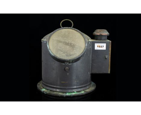 Binnacle Compass On Gimball Mount Marked To Compass Dial Simpson Lawrence And Co. 8½ Inches tall x 9½ Across (Maximum Dimensi