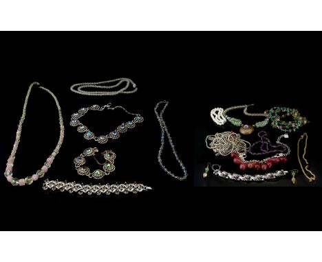 A Mixed Collection Of Vintage And Contemporary Costume Jewellery A large and varied collection of necklaces in various design