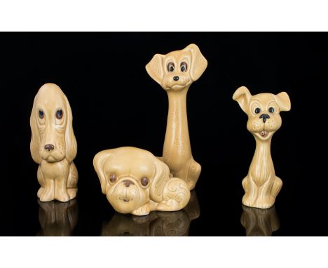 Sylvac Good Collection of Novelty Ceramic Dog Figures ( 4 ) Four In Total. Comprises 1/ Model Number 5292. Height 7.25 Inches
