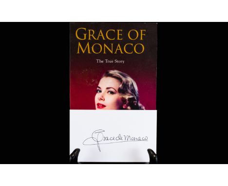 Grace Kelly Autograph on White Card Signing Grace De Monaco - Scarce Item. 
