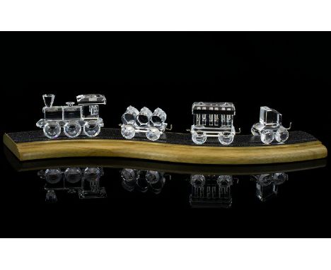 Swarovski Ltd Edition Crystal Train Set - Set of Four - Full Size with Track ( When we Were Young Collection ) Designer Gabri