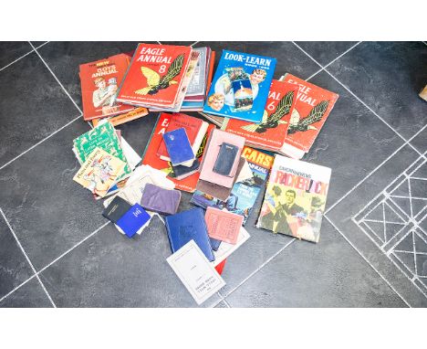 Large Collection of Vintage Books. Includes Look and Learn Book 1964, The Eamonn Andrews Crackerjack Book, Eagle Annual Nos 6