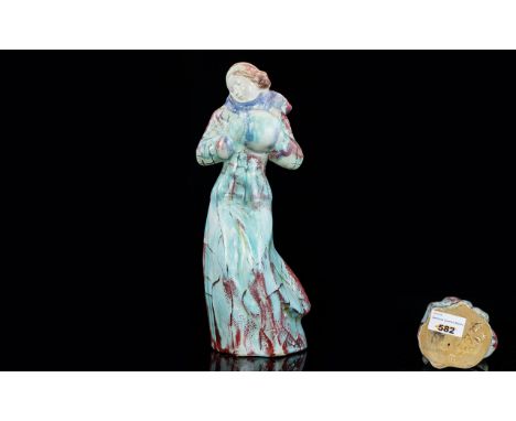 Scandinavian Modern Ceramic Figure By. Michael Andersen Denmark. Designed by Marianne Starck, the whole finished in Persia gl