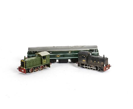 Kit-built modified Bachmann and Hornby 00 Gauge Diesel Locomotives, comprising kit-built 03-type 0-6-0DS from a Branch Lines 