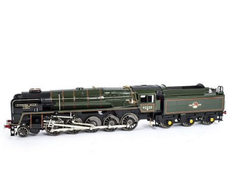 An ACE Trains 0 Gauge Coarse-scale 2/3 rail E/28 BR '9F' Class 2-10-0 Locomotive and Tender, in late BR lined green livery as