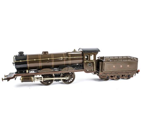 An Incomplete Restored Märklin Gauge 1 Live Steam 'Atlantic' Locomotive and Tender, with twin-cylinders, reversing operated f