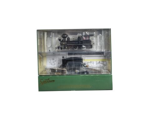 Spectrum by Bachmann On30 Gauge American Steam Locomotive and Tender, a boxed 28324 unlettered 4-4-0 outside-frame locomotive