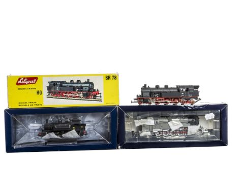 H0 Gauge Liliput Steam Tank Locomotives,  a boxed group including Lilliput by Bachmann L131202 BR 84 001 of the DRG in grey l