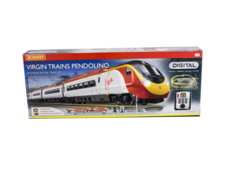 Hornby China 00 Gauge Diesel Locomotives and Virgin Trains Pendolino Train Set, a boxed trio including R2939 BR Class 33 D653