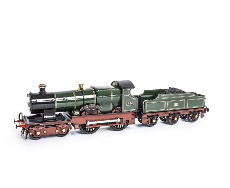 An ACE Trains 0 Gauge Coarse-scale 2/3 rail E/22 GWR 'City of Truro' 4-4-0 Locomotive and Tender, in GWR green livery as no 3