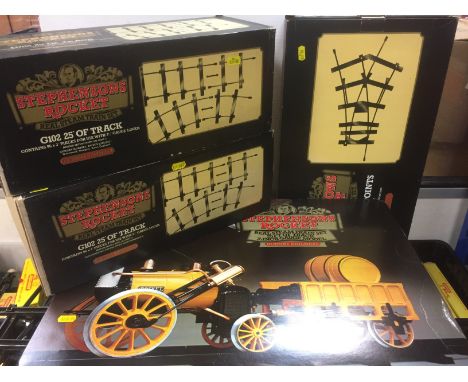 A Hornby 3½" Gauge Live Steam Stephenson's 'Rocket' Set with Additional Track, comprising the G100 'Rocket' set, containing l