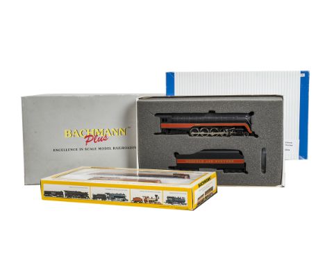 Bachmann H0 Gauge Steam Locomotives and Tenders, a boxed group comprising  672 SP-WP 4-8-4 Southern Pacific in daylight liver