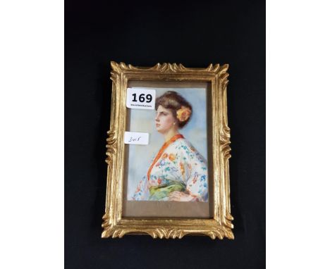 ANTIQUE FRAMED OIL ON PANEL 