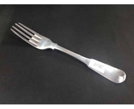 IRISH SILVER FORK - DUBLIN 1804 - LONDONDERRY MILITIA