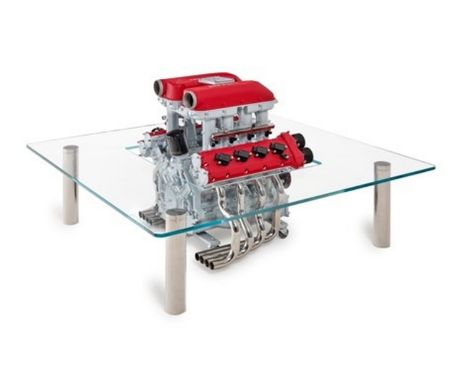 Table/Engine - Ferrari 360Table/Moteur - Ferrari 360An original Ferrari 360 engine block shell, complete with peripheral comp