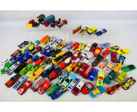 Hot Wheels - Matchbox - Corgi - Others - Over 70 unboxed playworn diecast and plastic model vehicles in mainly 1:64 scale. Lo