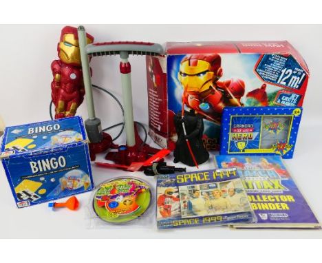 Hasbro - Marvel - Hope - Others - A boxed Rocket Blast Iron Man (78278) an 80 piece Space 1999 Jigsaw Puzzle, A Bingo Set (72