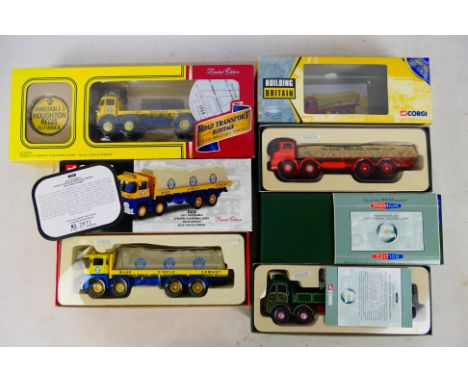 Corgi - 4 x limited edition trucks in 1:50 scale, Foden FG 8 Wheel Platform Lorry # CC10101, Guy Invincible 8 Wheel Platform 
