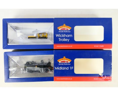 Bachmann - A pair of boxed OO gauge items. Includes #31-435 0-6-0  Midland Class F1 41726 and #32-992 Wickham Trolley Car BR 