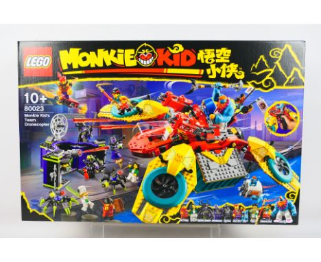 Lego - A boxed factory sealed 2021 'Monkie Kid' #80023 Monkie Kid's Team Dronecopter. The set is presumed to be in Mint condi