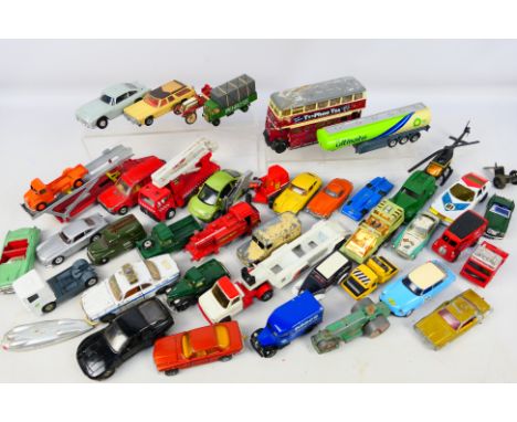 Dinky - Corgi - Matchbox - Timpo - A collection of unboxed vehicles including James Bond Aston Martin, Mercedes 300 SL # 255S