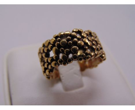 9ct yellow gold ring, approx total weight 7.2g