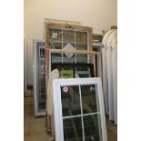 Assorted Single Windows Quantity of 11= (1) 30' x 42", (1) 28" x 50", (2) 38" x 58". (1) 32" x