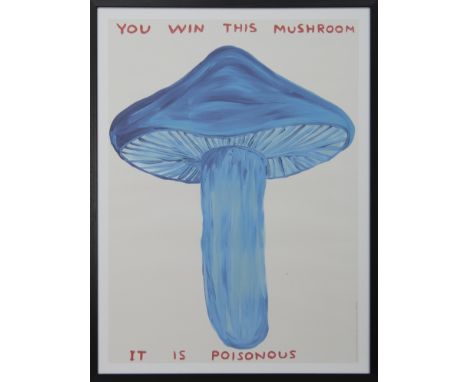* DAVID SHRIGLEY OBE (SCOTTISH b. 1968), YOU WIN THIS MUSHROOM lithograph on 200g Munken Lynx paper image size 74cm x 54cm, o