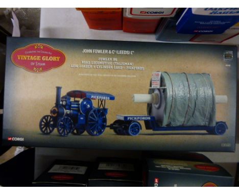 A Corgi boxed limited edition 'Vintage Glory' series 1:50 scale die cast Fowler B6 Road Locomotive (Talisman) Low Loader and 