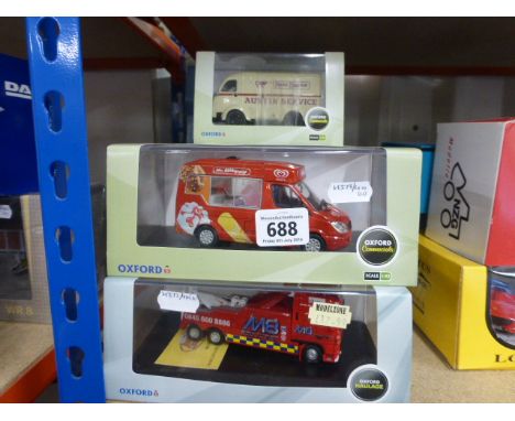A group of fifteen cased and boxed Oxford die cast vehicles to include 10 Oxford Automobile Company vehicles, 4 Oxford Commer