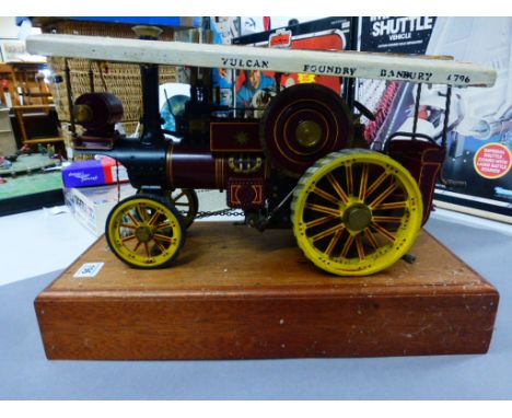 Michael Holden Ltd No. 530 Steam engine on wooden plinth (roof damaged)