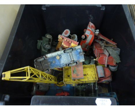 Collection of vintage play worn diecast Dinky vehicles
