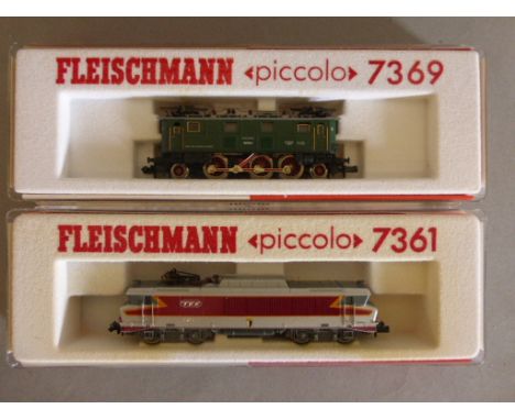 Model Railway - Two boxed Fleischmann Piccolo N gauge engines to include 7369 and 7361